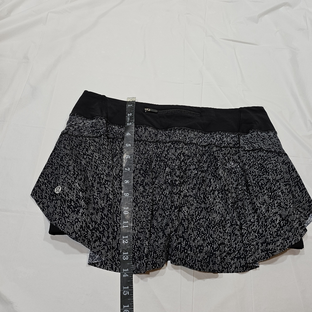 Lululemon Quick Pace Skirt (13")(Soundwave White Black) - Picture 14 of 16